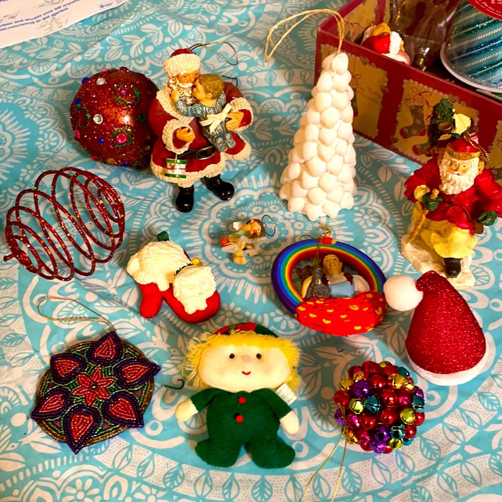 Christmas Ornaments 13 pieces A great Mix of Holiday Cheer Brighten Up y…